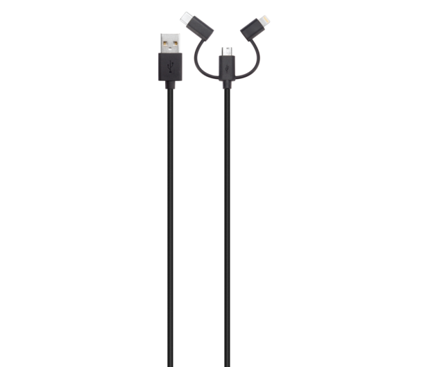 Xqisit KABEL USB - micro-USB/Lightning/USB-C 1M XQISIT czarny # - 1451231 - zdjęcie 2